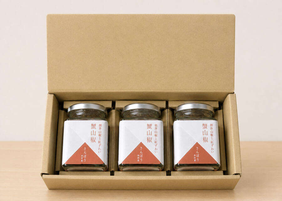 蟹山椒 3個入りギフト箱